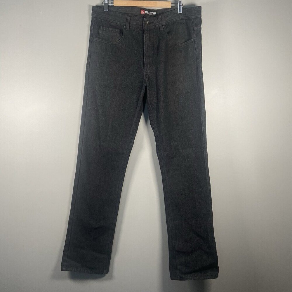 Southpole Men's Vintage Slim Straight‎ Jeans Rinse Black Size 34 X 34 Skater